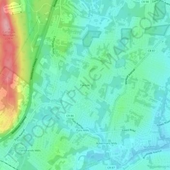Fardale topographic map, elevation, terrain