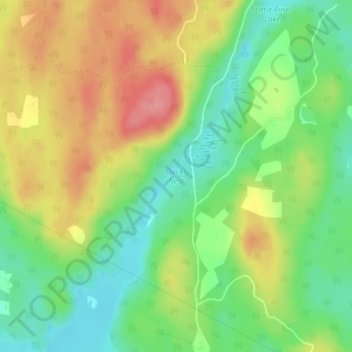 Ducks Nest topographic map, elevation, terrain