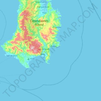 Maguinling Island topographic map, elevation, terrain