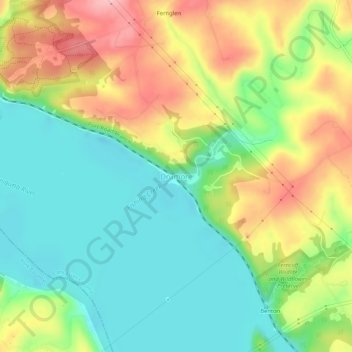 Drumore topographic map, elevation, terrain