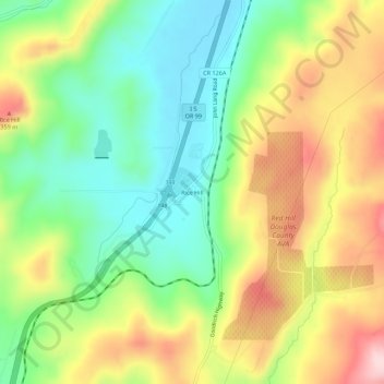 Rice Hill topographic map, elevation, terrain