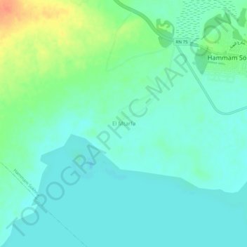 El Mtarfa topographic map, elevation, terrain