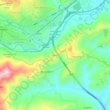 Specola topographic map, elevation, terrain