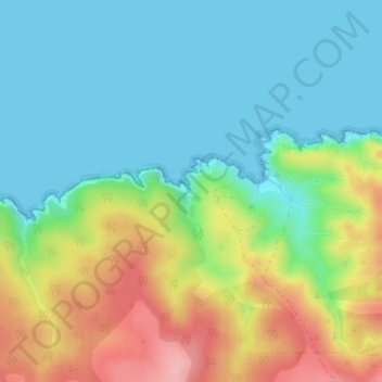 Whale Gully topographic map, elevation, terrain