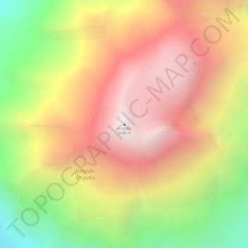 Ampato topographic map, elevation, terrain