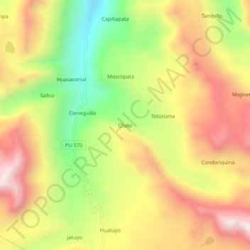 Chalo topographic map, elevation, terrain