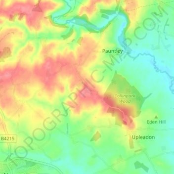 Brand Green topographic map, elevation, terrain
