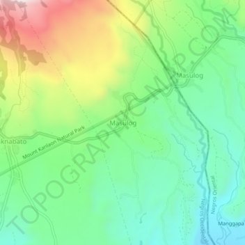 Masulog topographic map, elevation, terrain