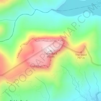 Table Rock topographic map, elevation, terrain