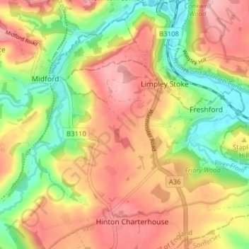 Pipehouse topographic map, elevation, terrain
