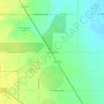 South Spring topographic map, elevation, terrain