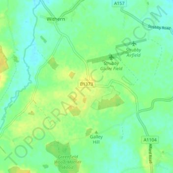 Woodthorpe topographic map, elevation, terrain