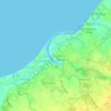 Bucana Sasahan topographic map, elevation, terrain