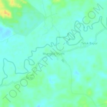 Mungkur Uyam topographic map, elevation, terrain
