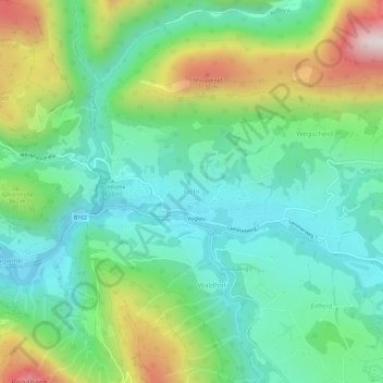 Pichl topographic map, elevation, terrain