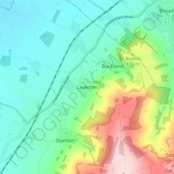 Laverton topographic map, elevation, terrain