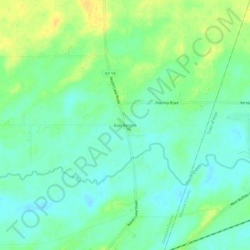 East Bergen topographic map, elevation, terrain