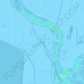 Scardovari topographic map, elevation, terrain