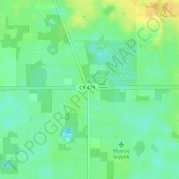 Monroes Corner topographic map, elevation, terrain