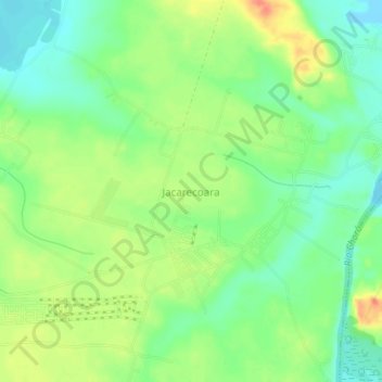 Jacarecoara topographic map, elevation, terrain