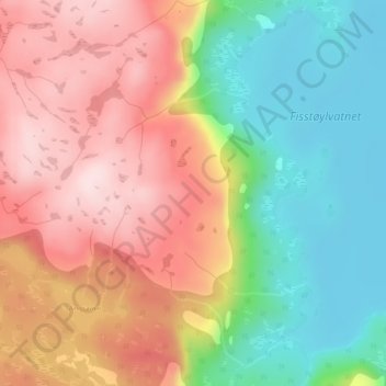 Rindi topographic map, elevation, terrain