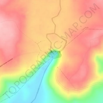 Quedas de Calandula topographic map, elevation, terrain