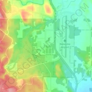 Cassidy topographic map, elevation, terrain