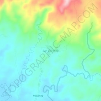 San Lorenzo topographic map, elevation, terrain