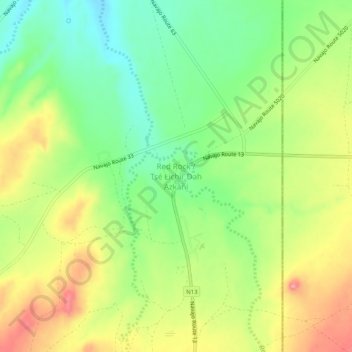Red Rock topographic map, elevation, terrain