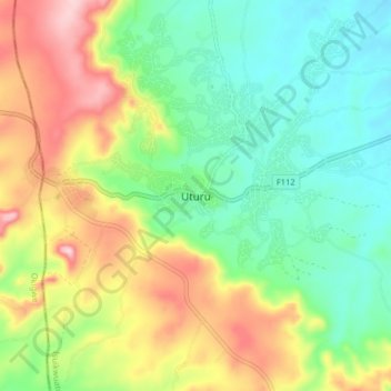 Uturu topographic map, elevation, terrain
