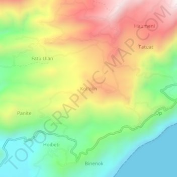 Kot'olin topographic map, elevation, terrain