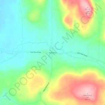 East Otto topographic map, elevation, terrain