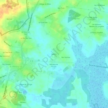 Sapilon topographic map, elevation, terrain
