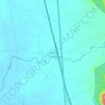 Kelva topographic map, elevation, terrain