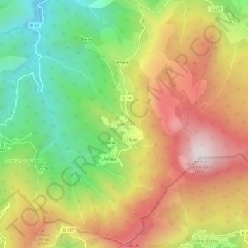 Monte topographic map, elevation, terrain