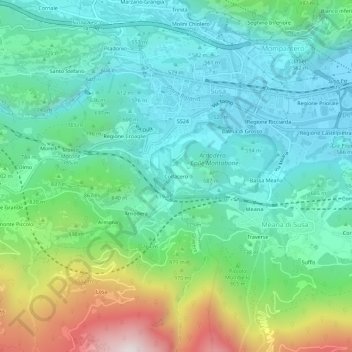 Colfacero topographic map, elevation, terrain