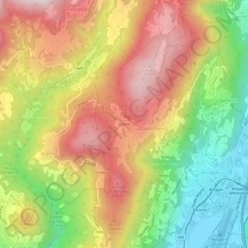 Lisone topographic map, elevation, terrain