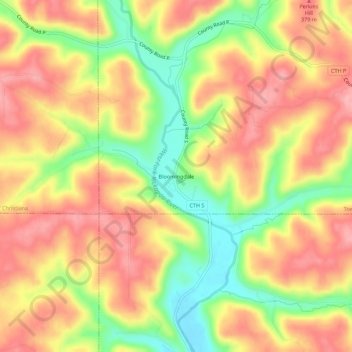 Bloomingdale topographic map, elevation, terrain