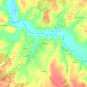 Chez Vaslet topographic map, elevation, terrain