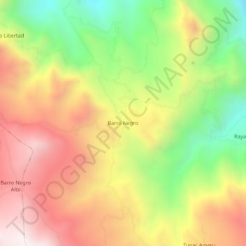 Barro Negro topographic map, elevation, terrain