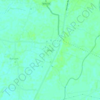 Bheja topographic map, elevation, terrain