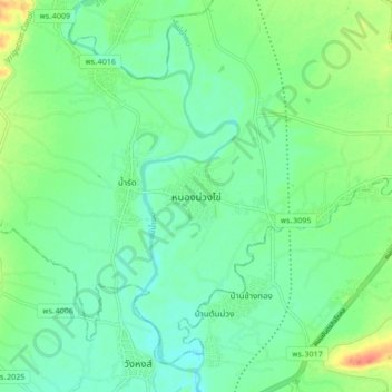 Nong Muang Khai topographic map, elevation, terrain