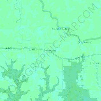 Maurepas topographic map, elevation, terrain