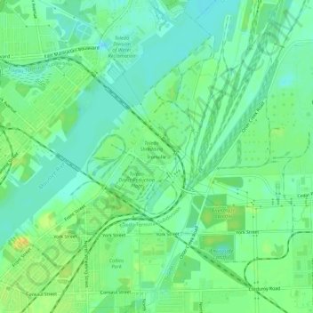 Ironville topographic map, elevation, terrain