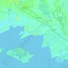 Cote Blanche Island topographic map, elevation, terrain