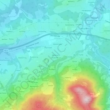 Winkling topographic map, elevation, terrain