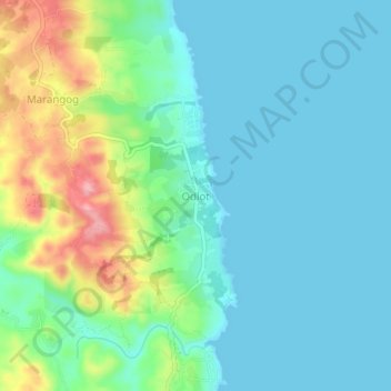 Odlot topographic map, elevation, terrain