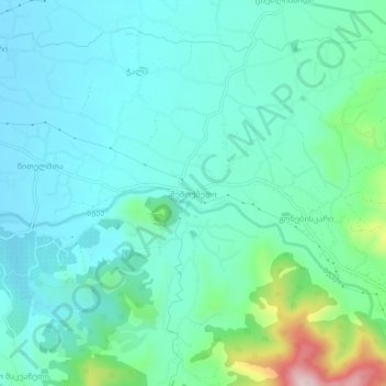 Shemokmedi topographic map, elevation, terrain
