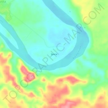 Iparia topographic map, elevation, terrain