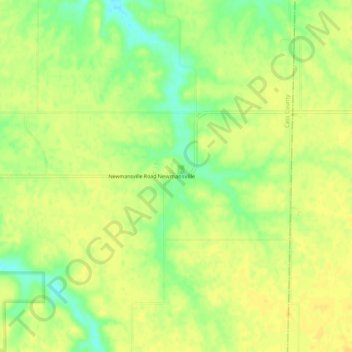 Newmansville topographic map, elevation, terrain